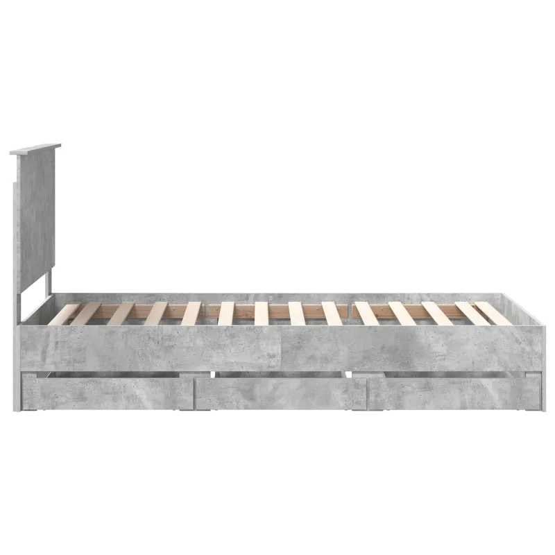 Lovos rėmas Betono pilka 90 x 200 cm Inžinerinė mediena