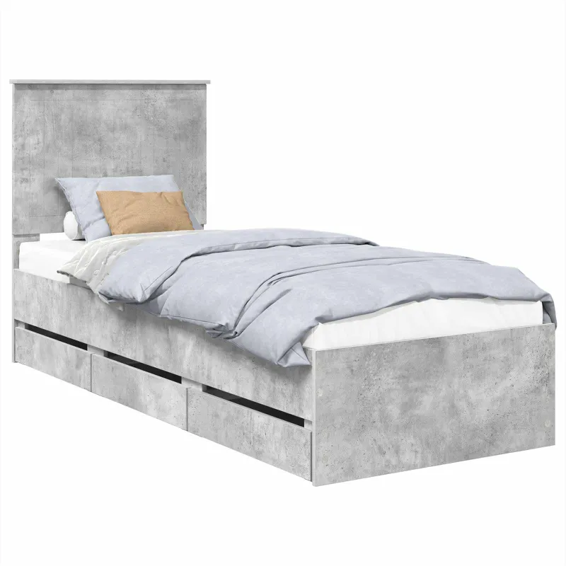 Lovos rėmas Betono pilka 75 x 190 cm Inžinerinė mediena