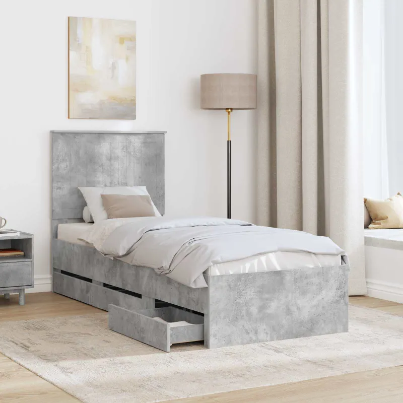 Lovos rėmas Betono pilka 75 x 190 cm Inžinerinė mediena