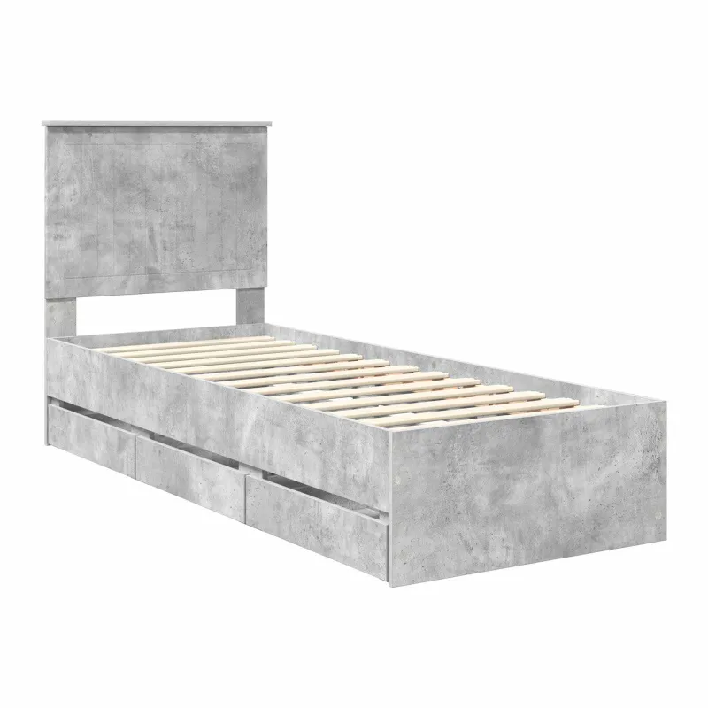 Lovos rėmas Betono pilka 75 x 190 cm Inžinerinė mediena