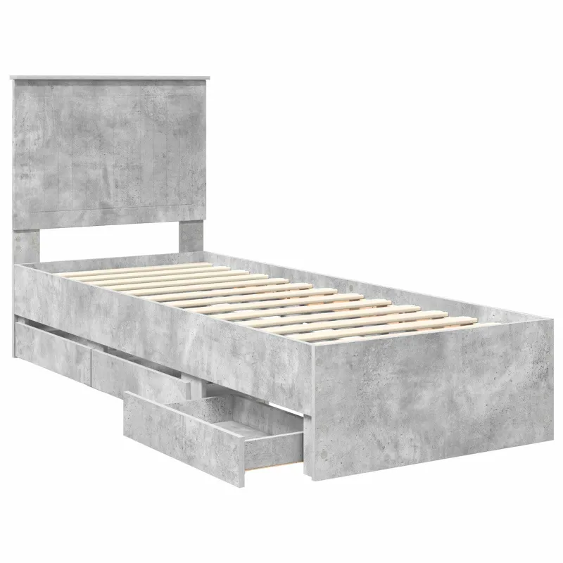 Lovos rėmas Betono pilka 75 x 190 cm Inžinerinė mediena
