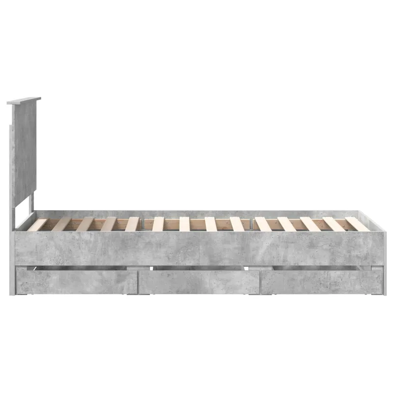Lovos rėmas Betono pilka 75 x 190 cm Inžinerinė mediena