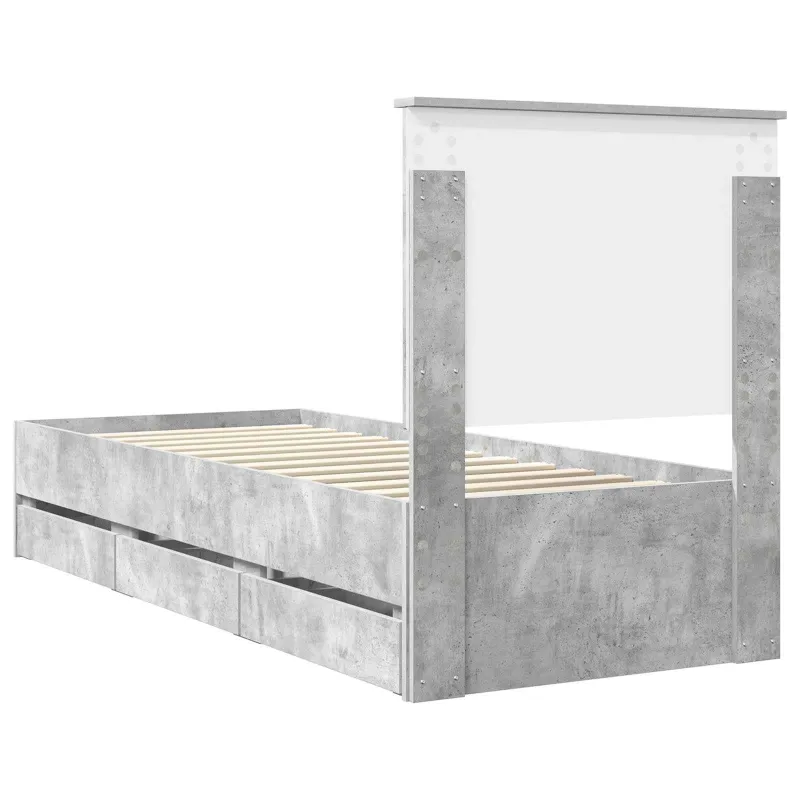 Lovos rėmas Betono pilka 75 x 190 cm Inžinerinė mediena