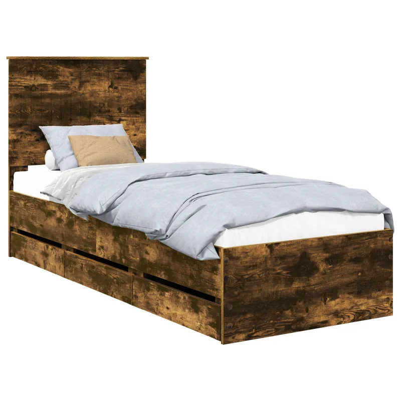 Lovos rėmas Rūkyta ąžuolas 75 x 190 cm Inžinerinė mediena
