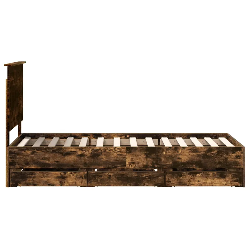 Lovos rėmas Rūkyta ąžuolas 75 x 190 cm Inžinerinė mediena
