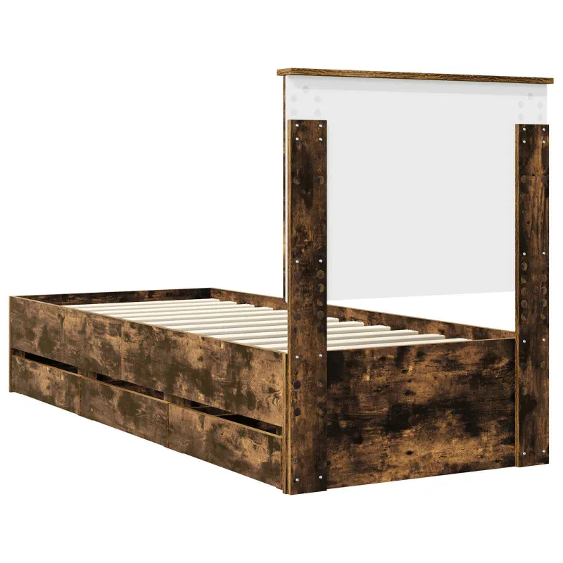 Lovos rėmas Rūkyta ąžuolas 75 x 190 cm Inžinerinė mediena