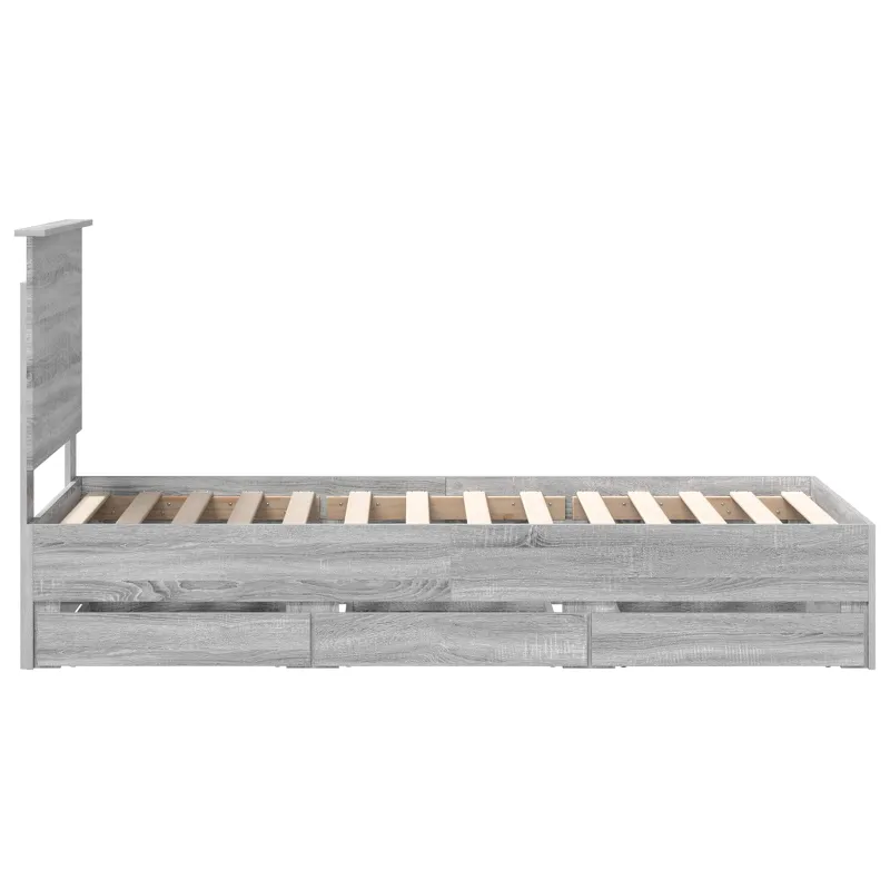 Lovos rėmas Pilkas Sonoma 75 x 190 cm Inžinerinė mediena
