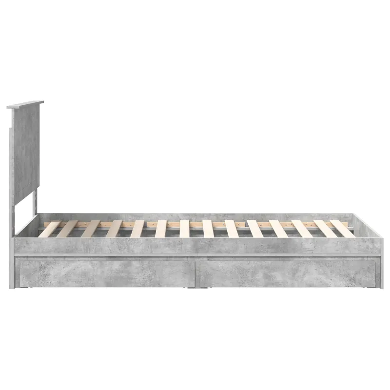 Saugos lova Betono pilka 90 x 190 cm Apdirbta mediena