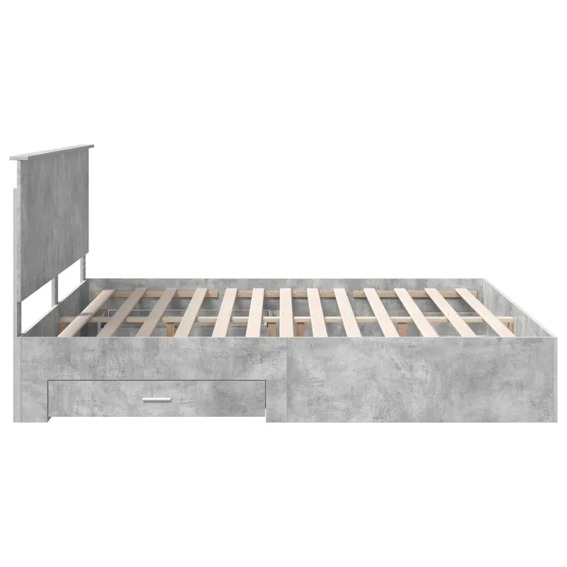 Lovos rėmas Betono pilka 200 x 200 cm Apdirbta mediena