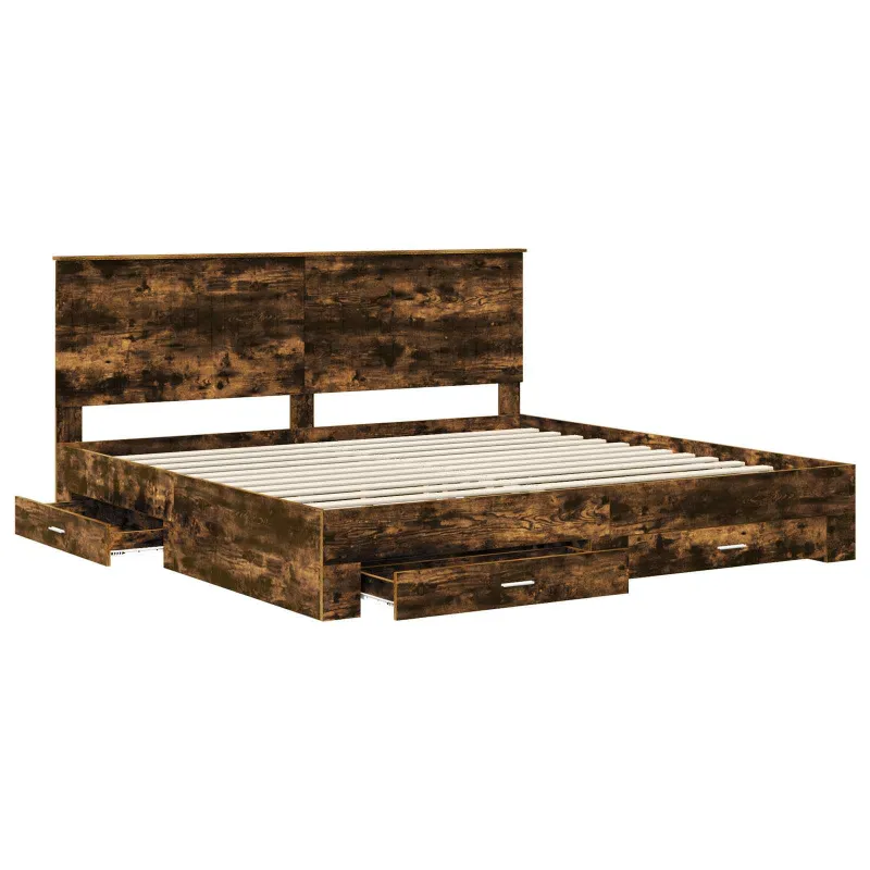 Lovos rėmas Rūkyta ąžuolas 200 x 200 cm Apdirbta mediena