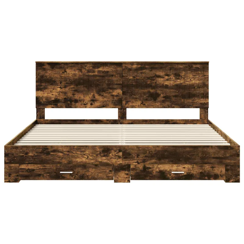 Lovos rėmas Rūkyta ąžuolas 200 x 200 cm Apdirbta mediena