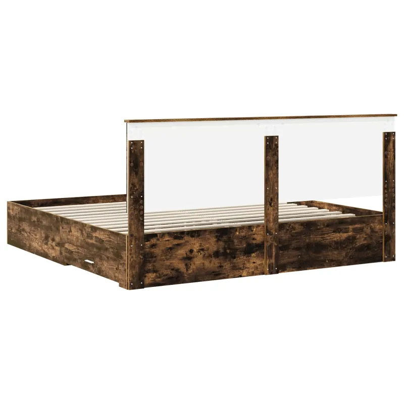 Lovos rėmas Rūkyta ąžuolas 200 x 200 cm Apdirbta mediena