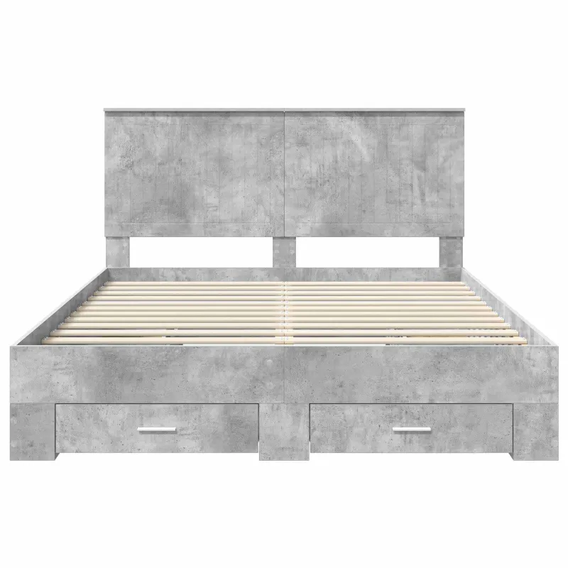 Lovos rėmas Betono pilka 150 x 200 cm Apdirbta mediena
