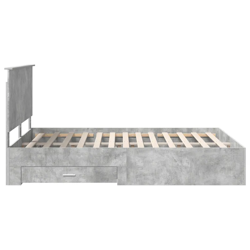 Lovos rėmas Betono pilka 150 x 200 cm Apdirbta mediena
