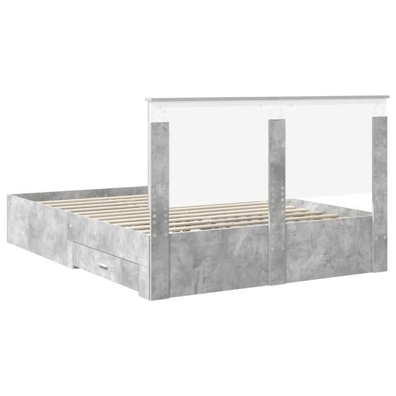 Lovos rėmas Betono pilka 150 x 200 cm Apdirbta mediena