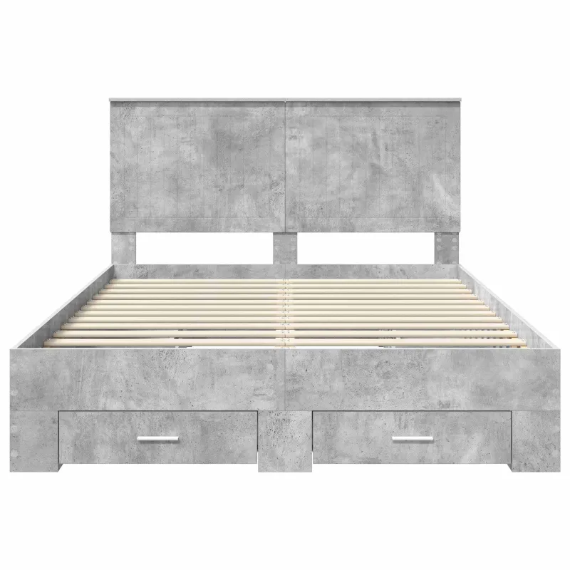 Lovos rėmas Betono pilka 140 x 190 cm Apdirbta mediena