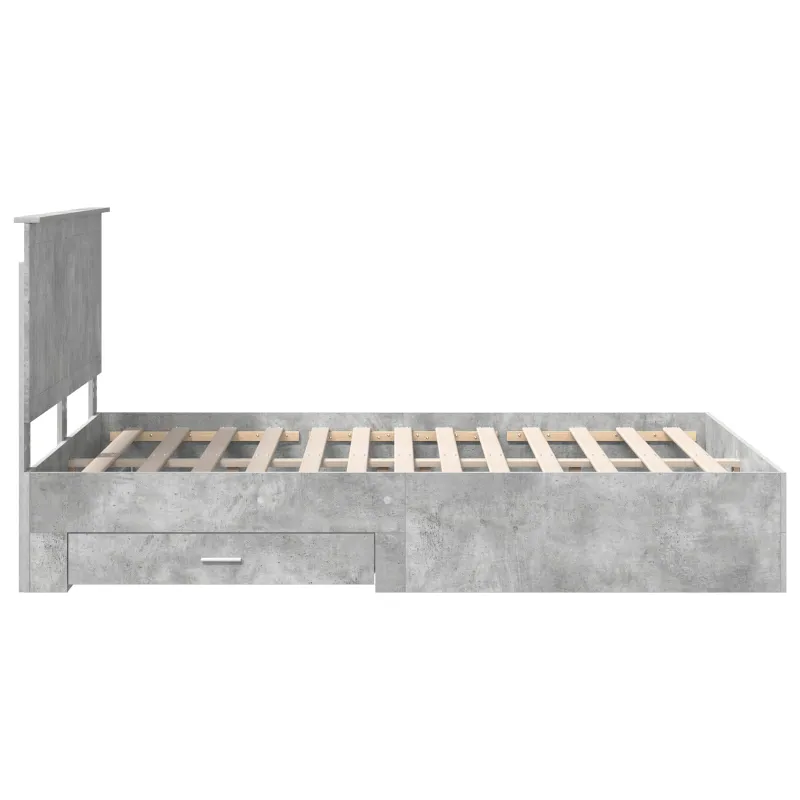 Lovos rėmas Betono pilka 135 x 190 cm Apdirbta mediena