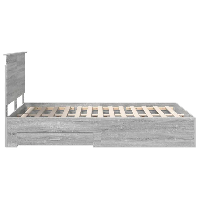 Lovos rėmas Pilkas Sonoma 135 x 190 cm Apdirbta mediena