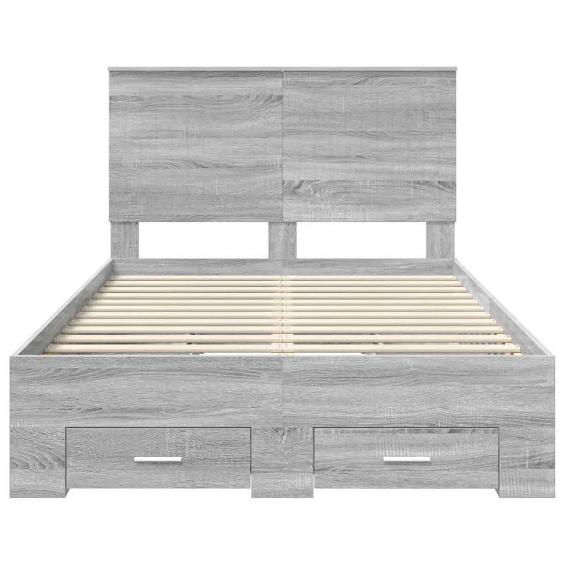 Lovos rėmas Pilkas Sonoma 120 x 190 cm Apdirbta mediena