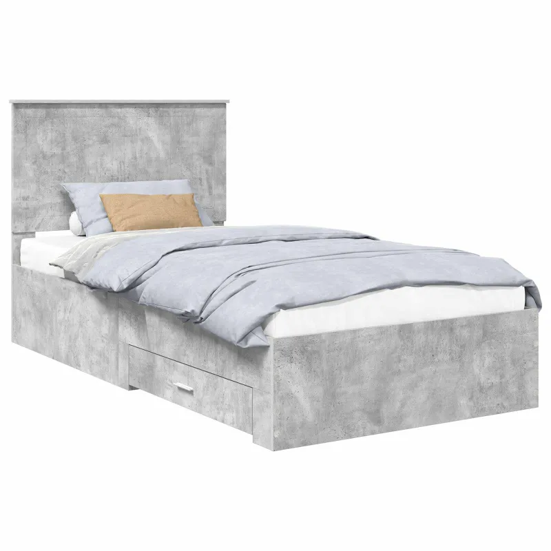 Lovos rėmas Betono pilka 100 x 200 cm Apdirbta mediena