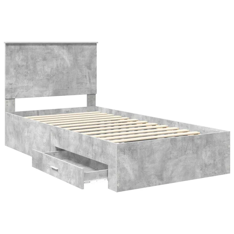Lovos rėmas Betono pilka 100 x 200 cm Apdirbta mediena