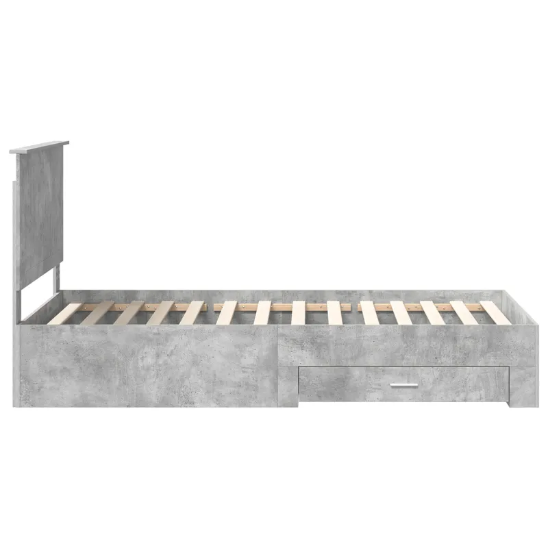 Lovos rėmas Betono pilka 100 x 200 cm Apdirbta mediena