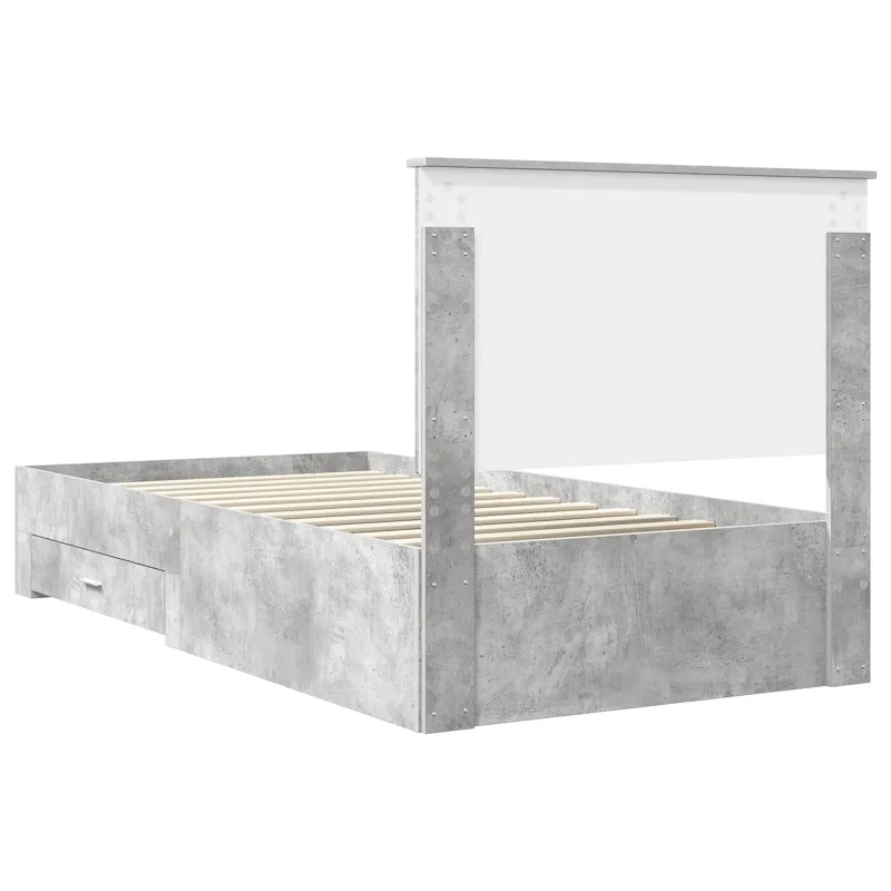 Lovos rėmas Betono pilka 100 x 200 cm Apdirbta mediena