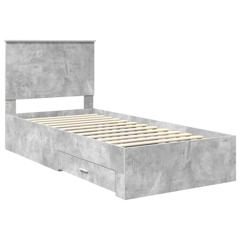 Lovos rėmas Betono pilka 90 x 200 cm Apdirbta mediena