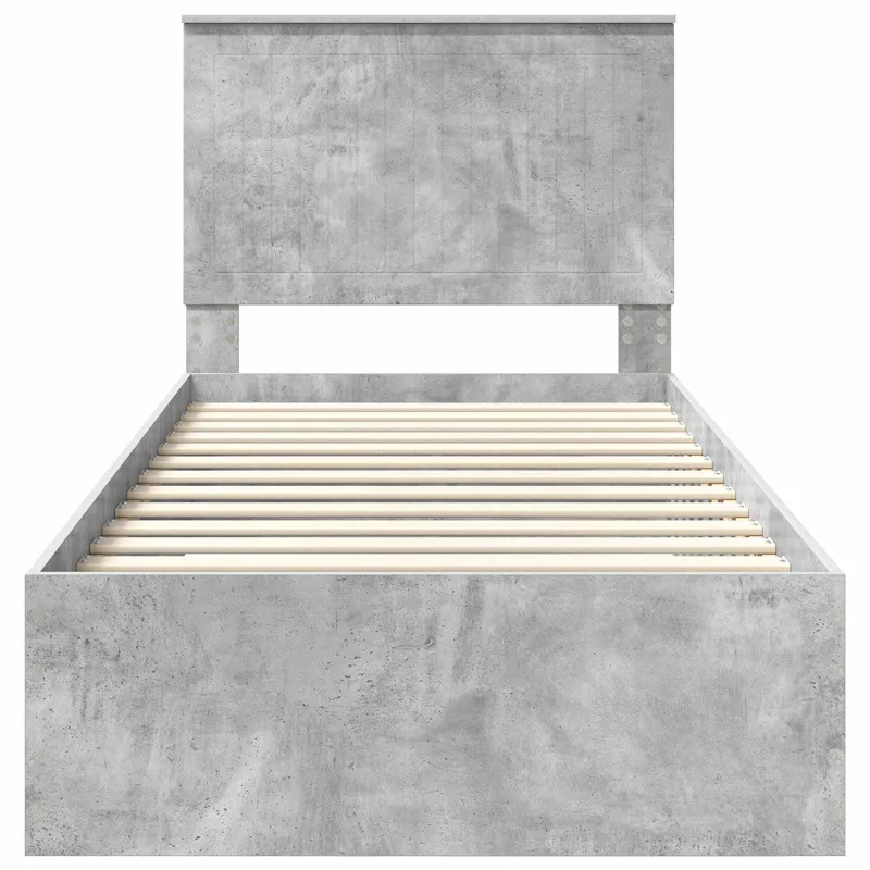 Lovos rėmas Betono pilka 90 x 200 cm Apdirbta mediena