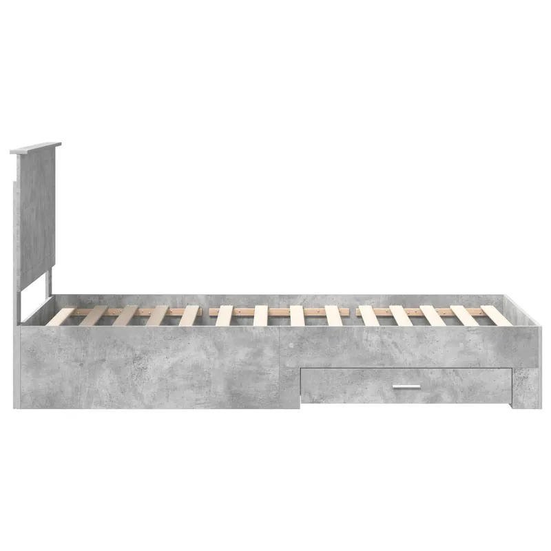 Lovos rėmas Betono pilka 90 x 190 cm Apdirbta mediena