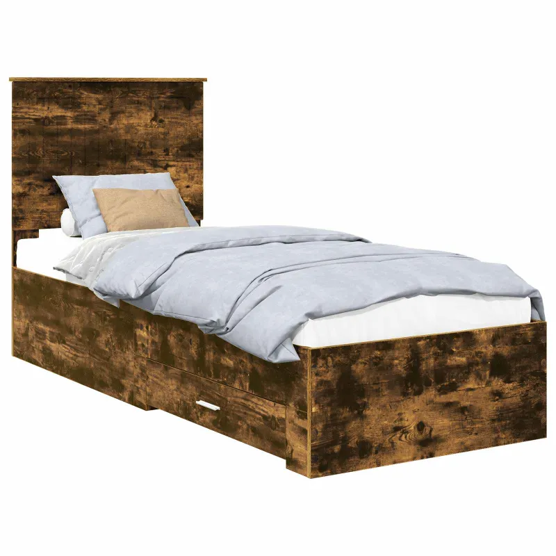 Lovos rėmas su galvūgalio Rūkyto ąžuolo ir sidabro 70 x 190 cm