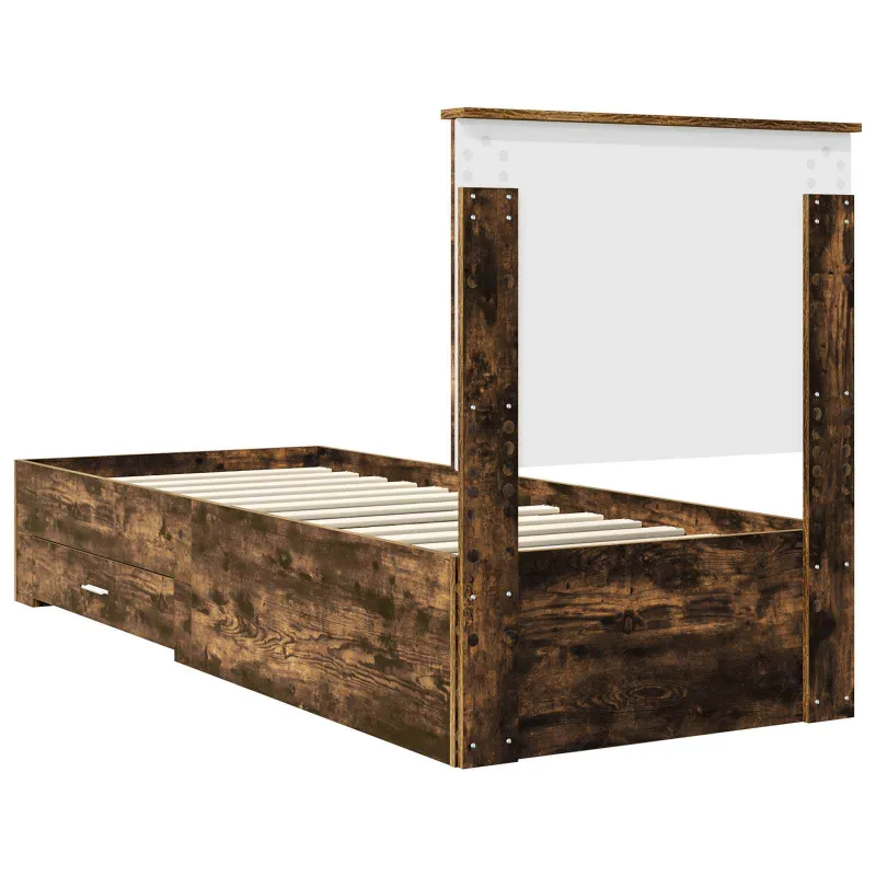 Lovos rėmas su galvūgalio Rūkyto ąžuolo ir sidabro 70 x 190 cm