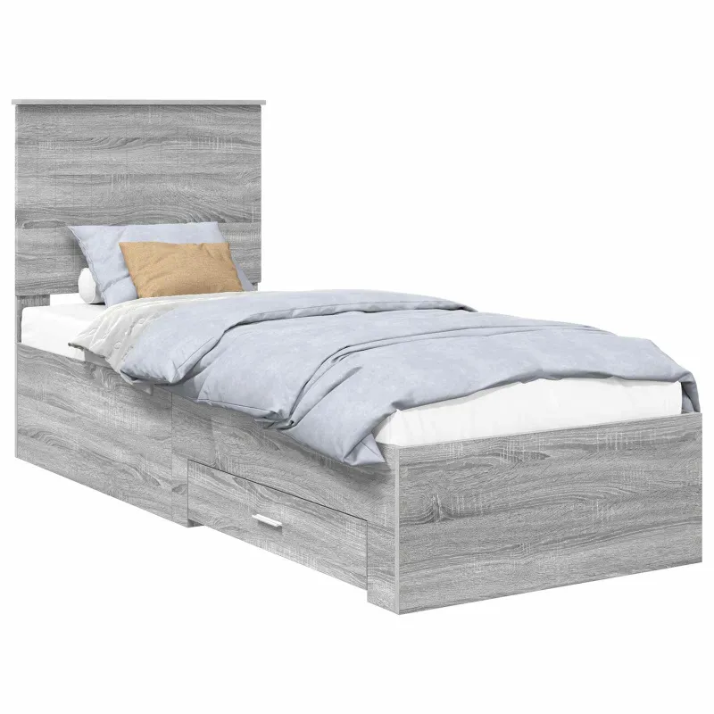 Lovos rėmas su galvūgalio Pilko Sonamos ir sidabro 70 x 190 cm