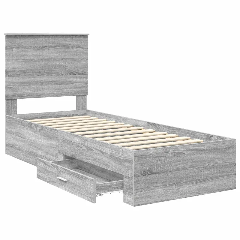 Lovos rėmas su galvūgalio Pilko Sonamos ir sidabro 70 x 190 cm