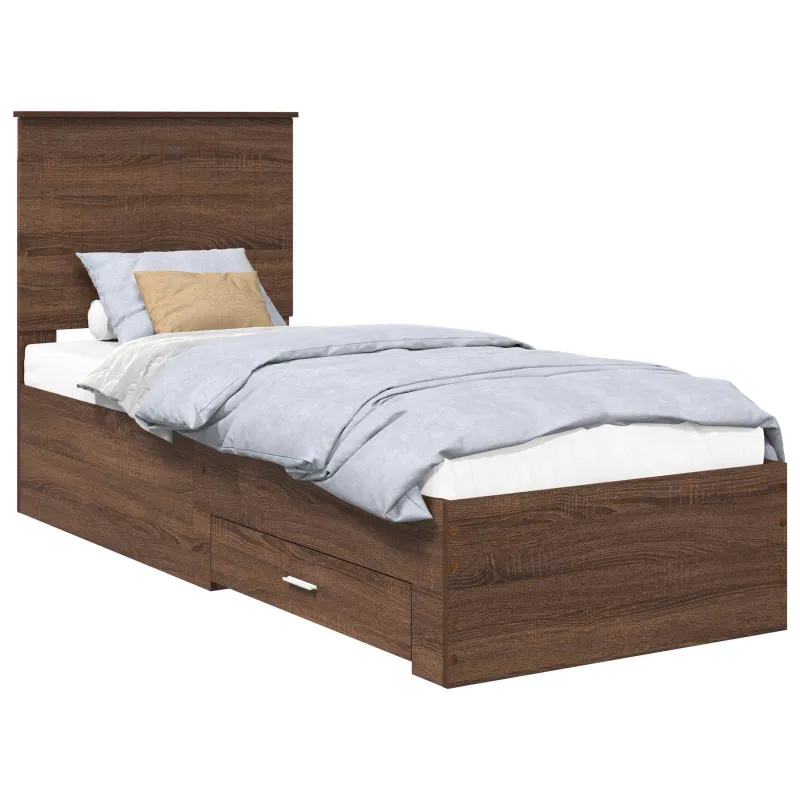 Lovos rėmas su galvūgalio Rudos ąžuolo ir sidabro 70 x 190 cm