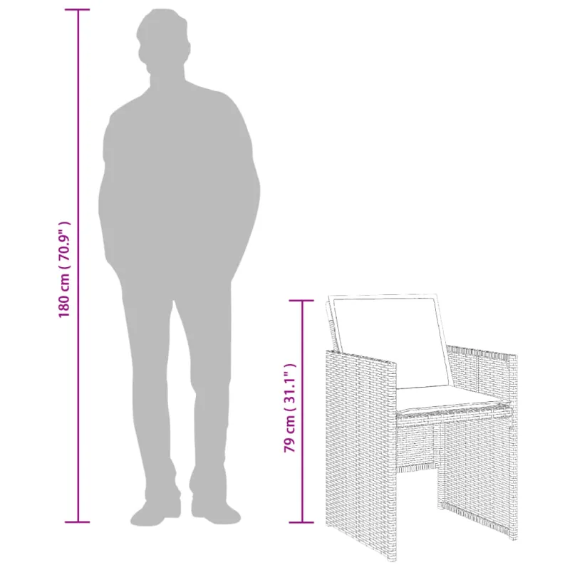 Sodo komplekti, 9 osaa, pehmusteet, hiekka, polyratami
