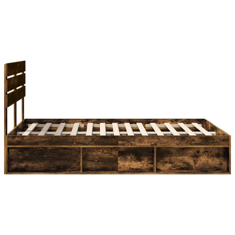 Lovos rėmas Rūkyta ąžuolas 150 x 200 cm Kietos pušies mediena