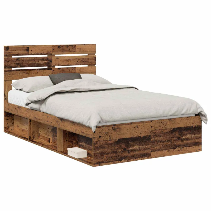 Lovos rėmas Senas medis 135 x 190 cm Kietos pušies mediena