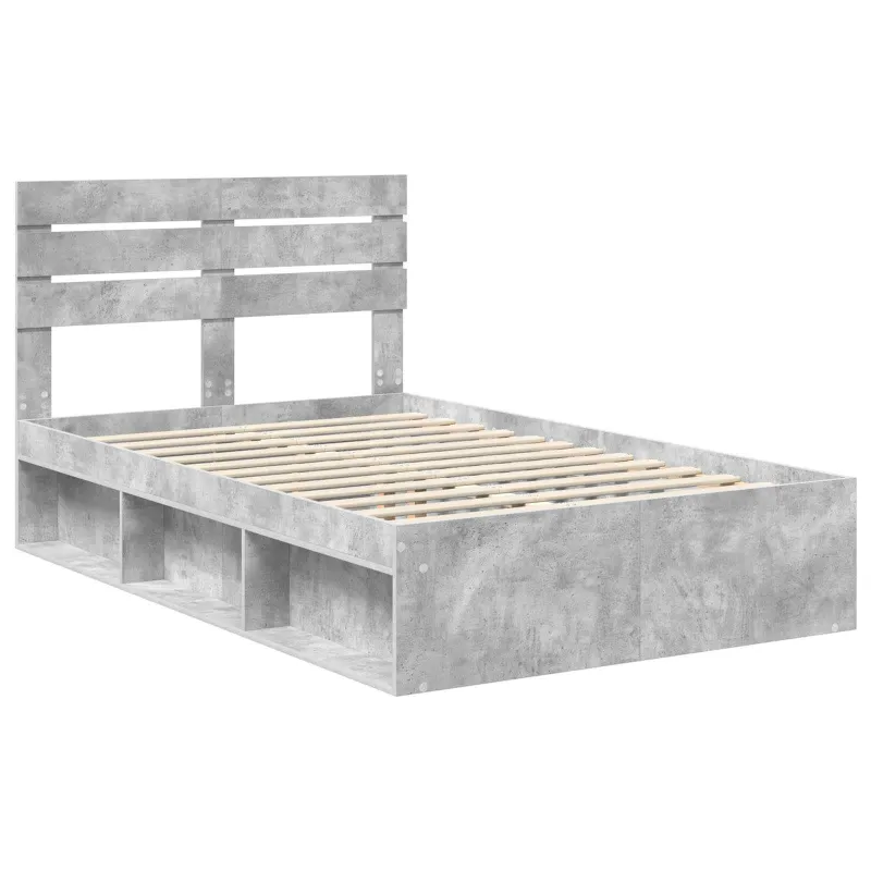 Lovos rėmas Betoninė 120 x 190 cm Kietos pušies mediena