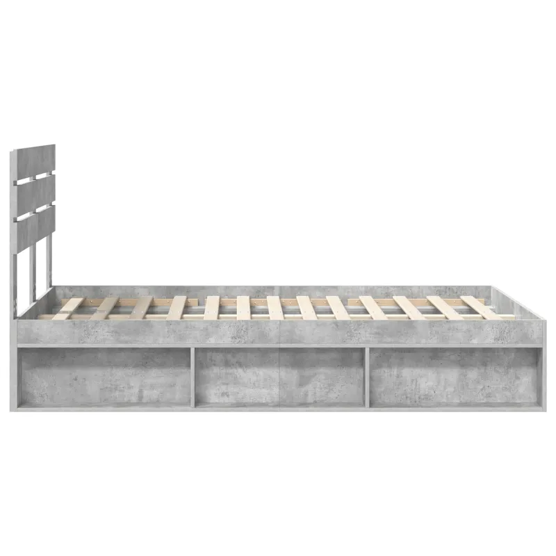 Lovos rėmas Betoninė 120 x 190 cm Kietos pušies mediena