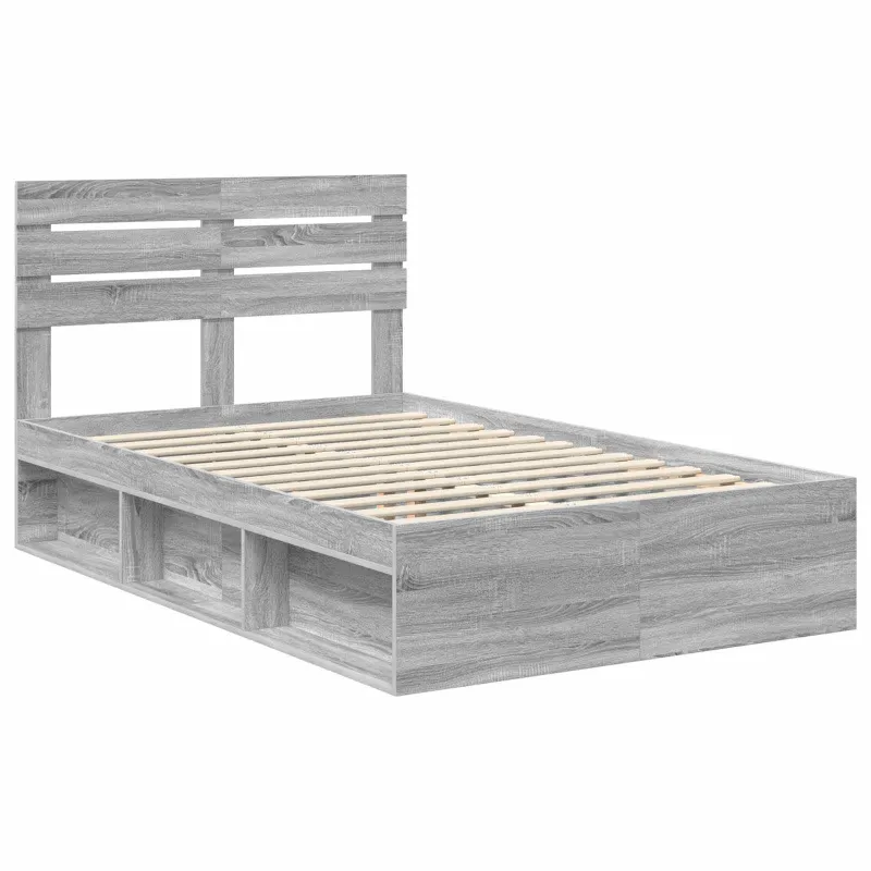 Lovos rėmas Pilkas Sonoma 120 x 190 cm Kietos pušies mediena