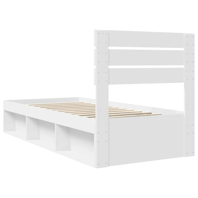 Lovos rėmas Balta 100 x 200 cm Kietos pušies mediena