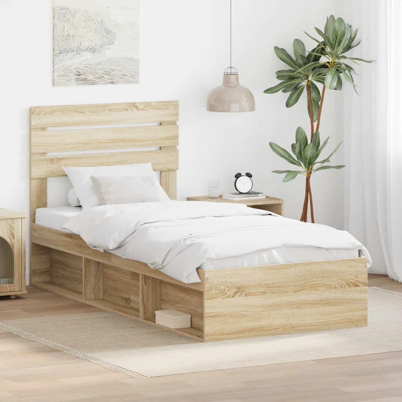 Lovos rėmas Sonoma ąžuolas 75 x 190 cm Kietos pušies mediena