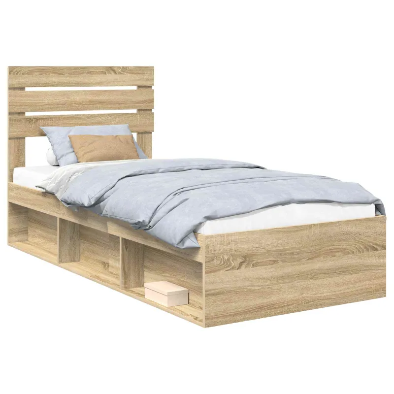 Lovos rėmas Sonoma ąžuolas 75 x 190 cm Kietos pušies mediena
