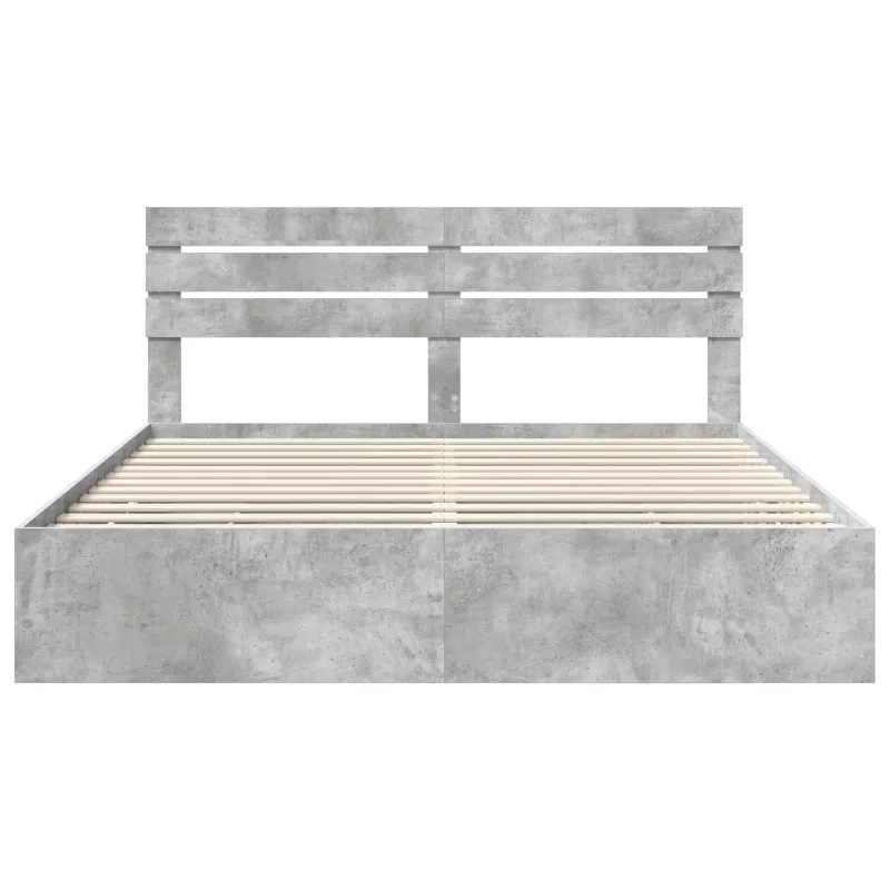 Lovos rėmas Betono pilka 200 x 200 cm Inžinerinė mediena