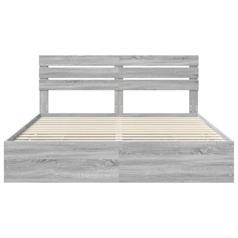 Lovos rėmas Pilkas Sonoma 200 x 200 cm Inžinerinė mediena