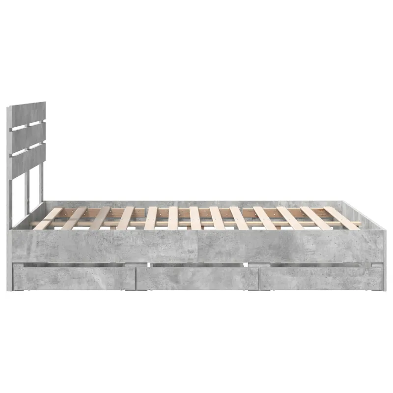 Lovos rėmas Betono pilka 140 x 190 cm Inžinerinė mediena