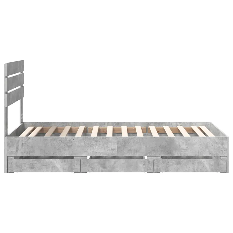 Lovos rėmas Betono pilka 90 x 190 cm Inžinerinė mediena