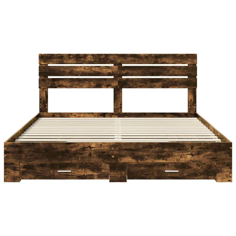 Lovos rėmas Rūkyta ąžuolas 200 x 200 cm Apdirbta mediena