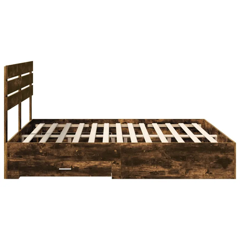 Lovos rėmas Rūkyta ąžuolas 200 x 200 cm Apdirbta mediena
